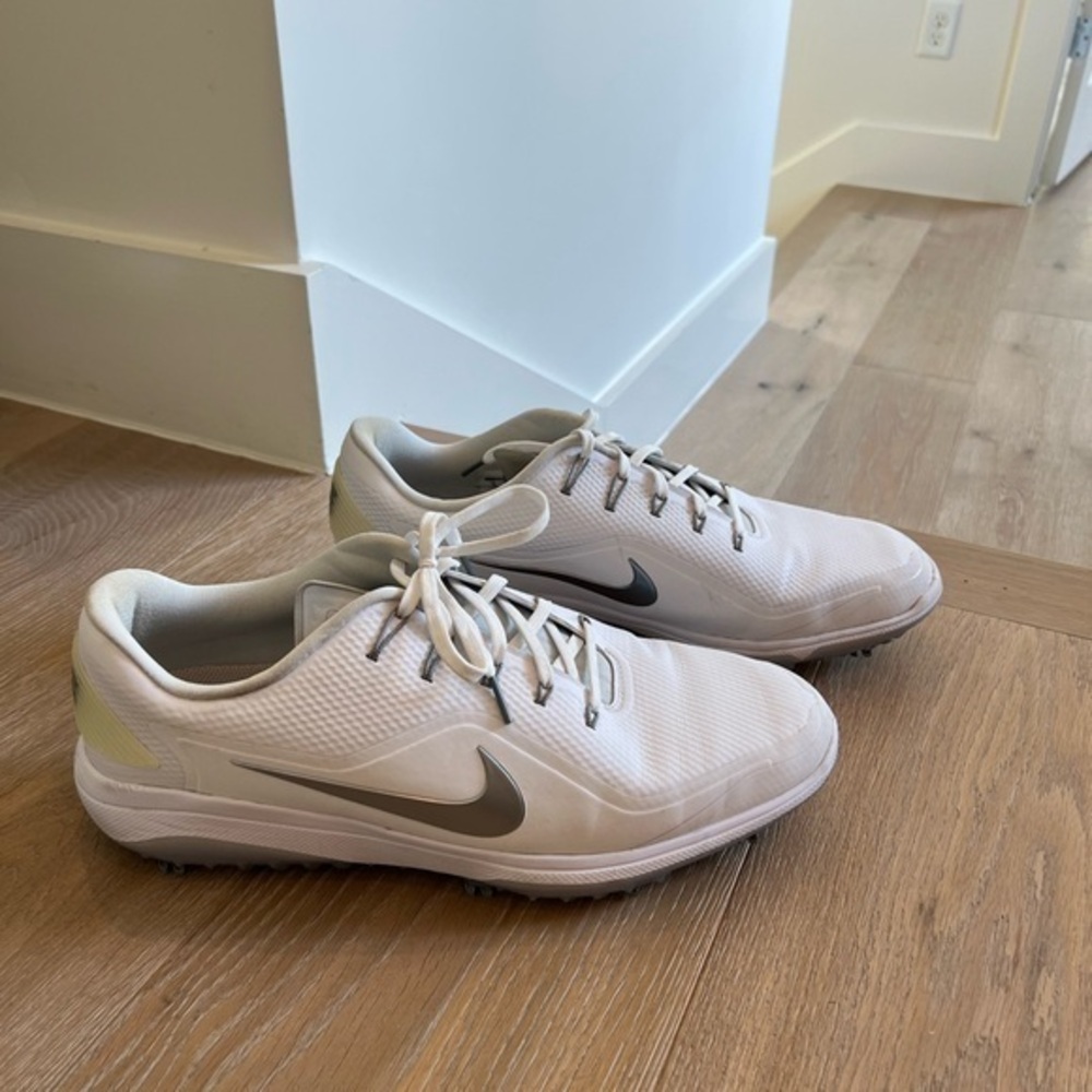 Nike React Vapor 2 Men's Golf Shoes Spikes White and Gray Shoes 13